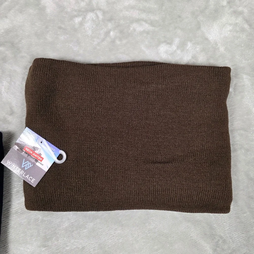 Winterlace Neck Gaiter Fleece Lined Knit Warmer Adult One Size Multi New